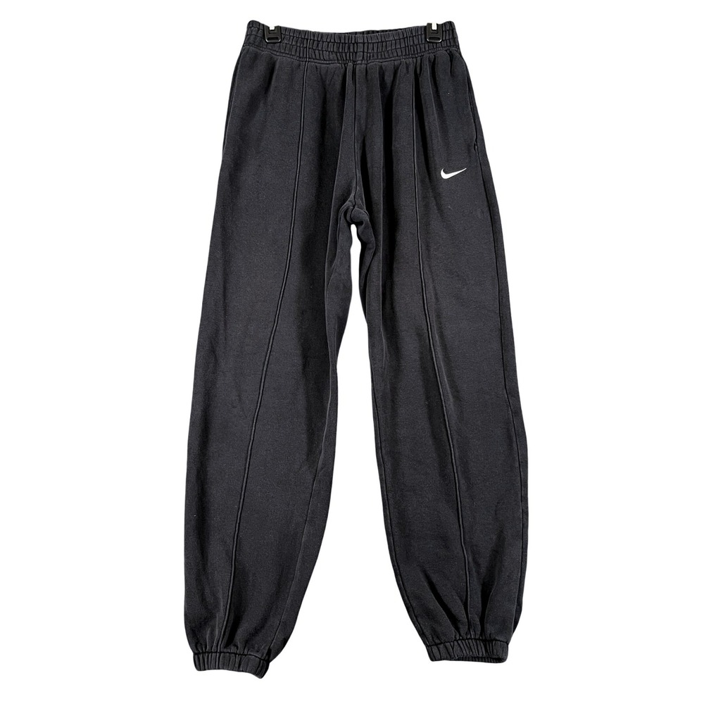 Nike Sportswear Jogger Sweatpants Mens S Black Pintuck Fleece Gym Workout